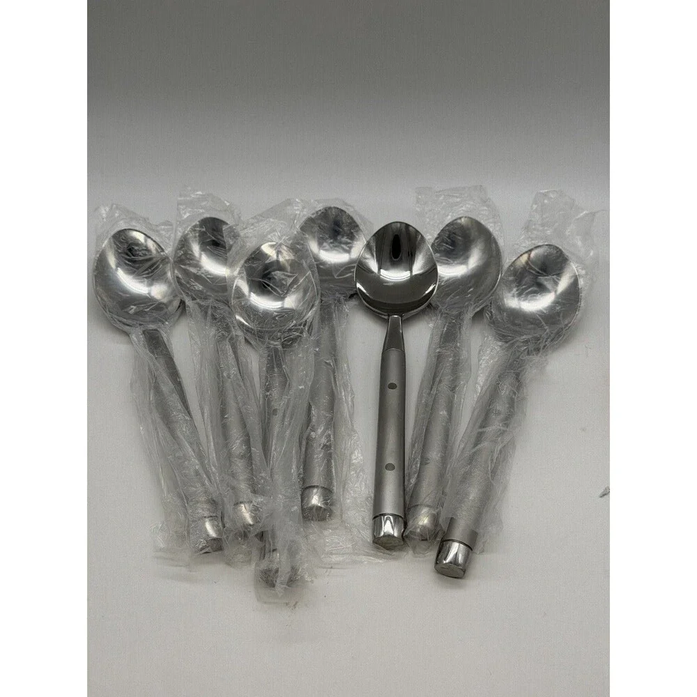 Vintage Cambridge TRIPOLI II SAND Lot Of 7 TEASPOONS Stainless Flatware
